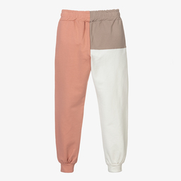 Fun & Fun Chic-Pink Colour Block Joggers | Childrensalon Outlet