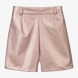 Fun & Fun Chic-Pink Faux Leather Shorts | Childrensalon Outlet