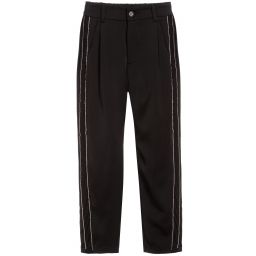 Fun & Fun-Teen Black Satin Trousers | Childrensalon Outlet