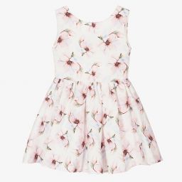 Fun & Fun Chic-White & Pink Floral Dress | Childrensalon Outlet
