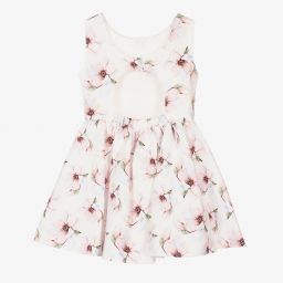 Fun & Fun Chic-White & Pink Floral Dress | Childrensalon Outlet