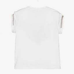 Fun & Fun-Белая футболка с коротким рукавом | Childrensalon Outlet