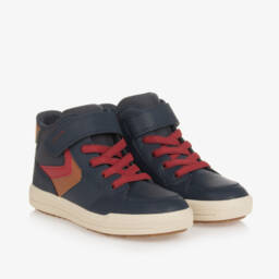 Geox-Boys Blue High-Top Sneakers | Childrensalon Outlet