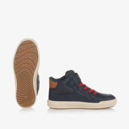 Geox-Boys Blue High-Top Sneakers | Childrensalon Outlet
