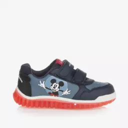 Geox-حذاء رياضي مضئ جلد صناعى لون أزرق للأولاد | Childrensalon Outlet