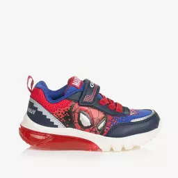 Geox-Boys Blue & Red Light-Up Marvel Trainers | Childrensalon Outlet