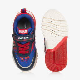 Geox-Boys Blue & Red Light-Up Marvel Trainers | Childrensalon Outlet