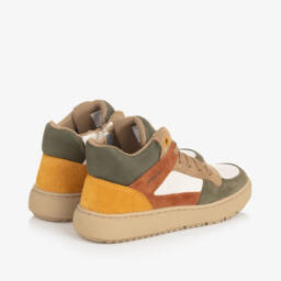 Geox-Boys Green Colourblock High Tops | Childrensalon Outlet