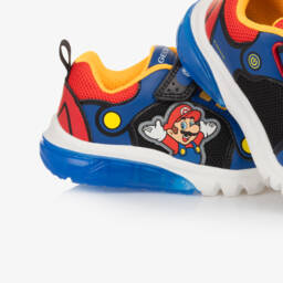 Geox-Boys Light-Up Blue Mario Trainers | Childrensalon Outlet
