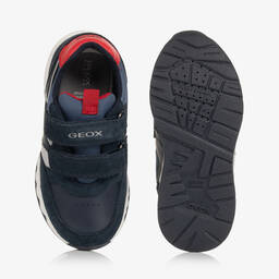 Geox-Boys Navy Blue Star Velcro Trainers | Childrensalon Outlet
