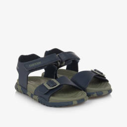 Geox-Сандалии из искусственной кожи синие для мальчиков | Childrensalon Outlet