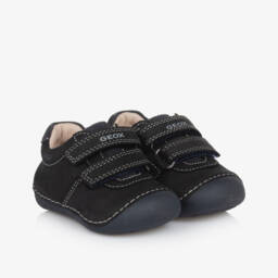 Geox-Boys Navy Suede Velcro Walkers | Childrensalon Outlet