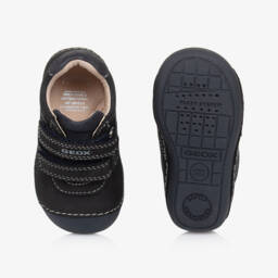 Geox-Boys Navy Suede Velcro Walkers | Childrensalon Outlet