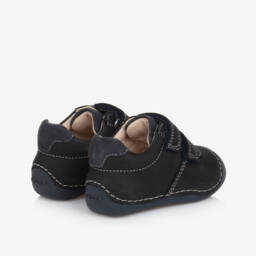 Geox-Boys Navy Suede Velcro Walkers | Childrensalon Outlet