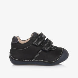 Geox-Boys Navy Suede Velcro Walkers | Childrensalon Outlet