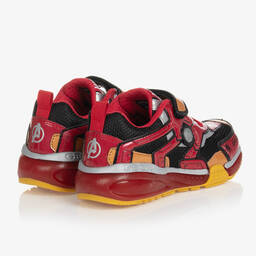 Geox-ترينرز قماش لون أسود وأحمر للأولاد | Childrensalon Outlet