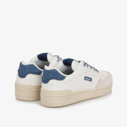 Geox-Boys White Leather Look Sneakers | Childrensalon Outlet