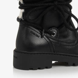 Geox-Girls Black Faux Leather Boots | Childrensalon Outlet