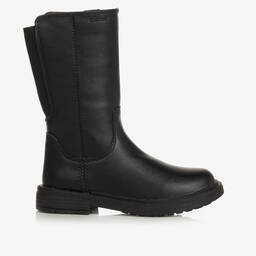 Geox-Girls Black Faux Leather Boots | Childrensalon Outlet