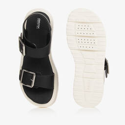 Geox-Черные сандалии из искусственной кожи для девочек | Childrensalon Outlet