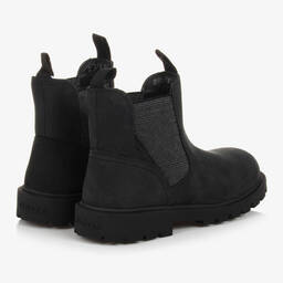 Geox-Girls Black Leather Ankle Boots | Childrensalon Outlet