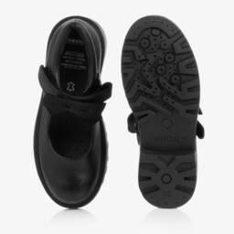 Geox-Girls Black Leather Bow Shoes | Childrensalon Outlet