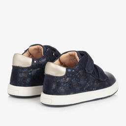 Geox-Синие кожаные кроссовки с блестками | Childrensalon Outlet