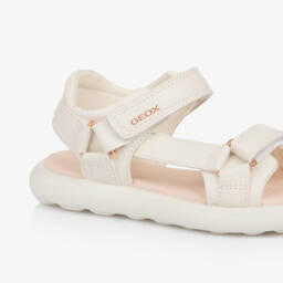 Geox-Сандалии из кремовой веганской кожи для девочек | Childrensalon Outlet