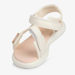 Geox-Сандалии из кремовой веганской кожи для девочек | Childrensalon Outlet