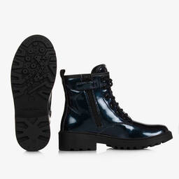 Geox-Фиолетовые ботинки с отливом | Childrensalon Outlet