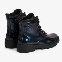 Geox-Фиолетовые ботинки с отливом | Childrensalon Outlet