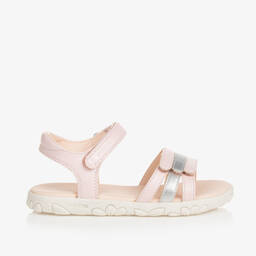 Geox-Розовые сандалии из искусственной кожи на липучке для девочек | Childrensalon Outlet