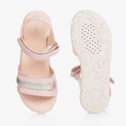 Geox-Розовые сандалии из искусственной кожи на липучке для девочек | Childrensalon Outlet