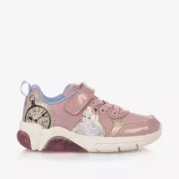 Geox-Girls Pink Light-Up Wonderland Trainers | Childrensalon Outlet