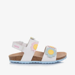 Geox-Girls Soft Pink Leatherette Sandals | Childrensalon Outlet
