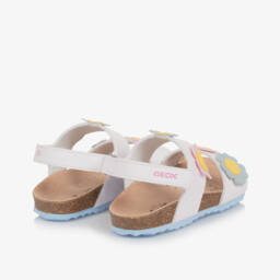 Geox-Girls Soft Pink Leatherette Sandals | Childrensalon Outlet