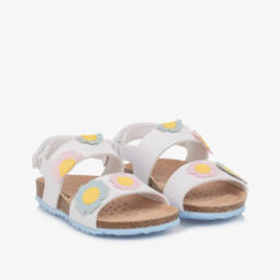 Geox-Girls Soft Pink Leatherette Sandals | Childrensalon Outlet