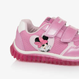 Geox-حذاء رياضي وردي لامع للبنات مع إضاءة | Childrensalon Outlet
