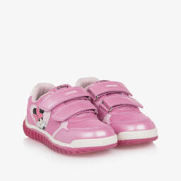 Geox-حذاء رياضي وردي لامع للبنات مع إضاءة | Childrensalon Outlet
