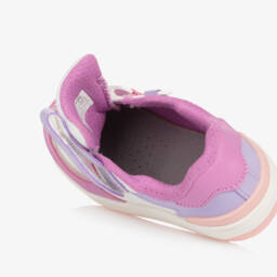 Geox-Girls Sporty White & Purple Sneakers | Childrensalon Outlet