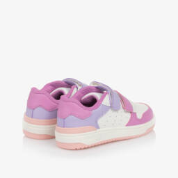 Geox-Girls Sporty White & Purple Sneakers | Childrensalon Outlet