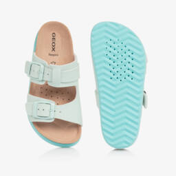 جيوكس-صنادل زرقاء زاهية للبنات بتصميم إبزيم وهمي | Childrensalon Outlet