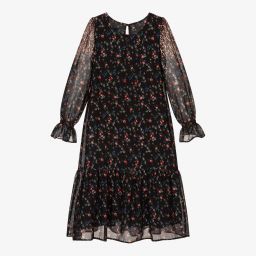 Giamo-Black Chiffon Maxi Dress | Childrensalon Outlet