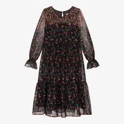 Giamo-Black Chiffon Maxi Dress | Childrensalon Outlet