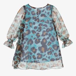 جيامو-فستان شيفون لون أزرق | Childrensalon Outlet