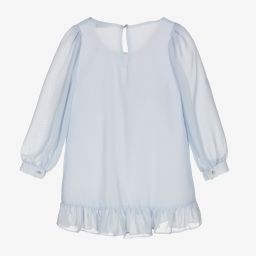 Giamo-Girls Blue Chiffon Dress | Childrensalon Outlet