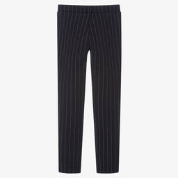 Giamo-Girls Blue Pinstripe Trousers | Childrensalon Outlet