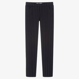 Giamo-Girls Blue Pinstripe Trousers | Childrensalon Outlet