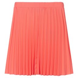 Giamo-Girls Coral Pink Pleated Skirt | Childrensalon Outlet