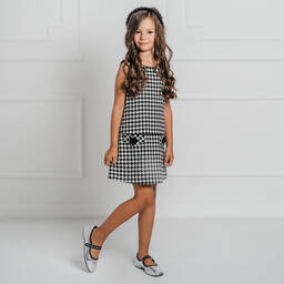 Giamo-Girls Houndstooth Dress | Childrensalon Outlet